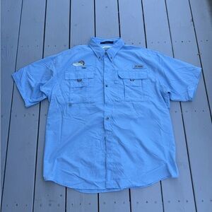 columbia pfg button up shirt